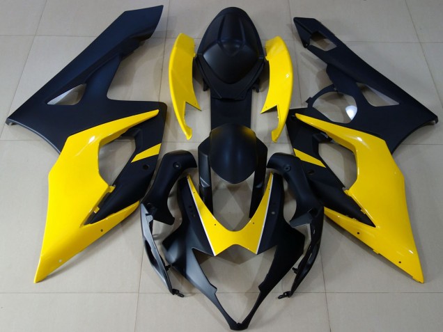 Preisgünstige Suzuki GSXR 1000 Motorrad Verkleidung 2005-2006 - Matt Schwarz Gelb