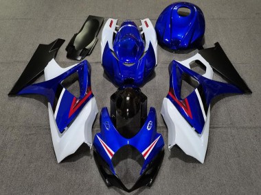 Preisgünstige Suzuki GSXR 1000 Motorrad Verkleidung 2007-2008 - Weiss Blau Rot Schwarz OEM Stil