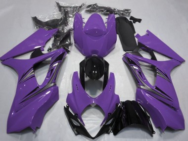 Preisgünstige Suzuki GSXR 1000 Motorrad Verkleidung 2007-2008 - Lila Glanzendes Schwarz OEM Stil