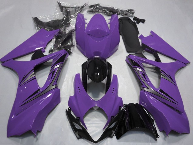 Preisgünstige Suzuki GSXR 1000 Motorrad Verkleidung 2007-2008 - Lila Glanzendes Schwarz OEM Stil
