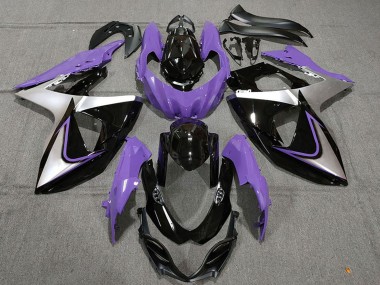 Preisgünstige Suzuki GSXR 1000 Motorrad Verkleidung 2009-2016 - Lila Silber Schwarz