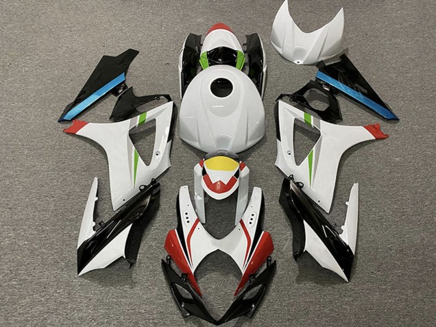 Preisgünstige Suzuki GSXR 1000 Motorrad Verkleidung 2007-2008 - Weiss Rot Gelb Blau Schwarz Rennen