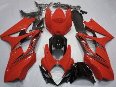 Preisgünstige Suzuki GSXR 1000 Motorrad Verkleidung 2007-2008 - Rot Glanzendes Schwarz OEM Stil