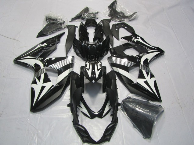 Preisgünstige Suzuki GSXR 1000 Motorrad Verkleidung 2009-2016 - Schwarz Weiss