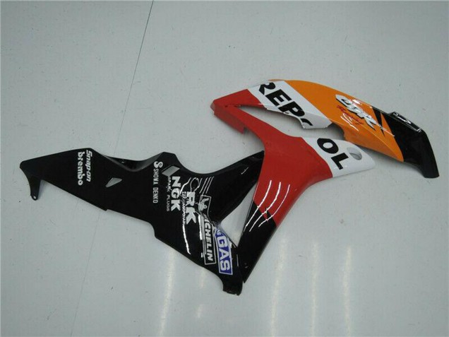 Preisgünstige Honda CBR600RR Motorrad Verkleidung 2007-2008 - Orange Weiss Rot Glanzendes Schwarz Repsol