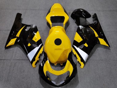 Preisgünstige Suzuki GSXR 600 / GSXR 750 Motorrad Verkleidung 2001-2003 - Gelb Weiss Glanzendes Schwarz