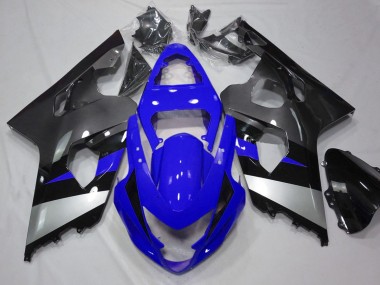 Preisgünstige Suzuki GSXR 600 / GSXR 750 Motorrad Verkleidung 2004-2005 - Blau Silber Grau Schwarz