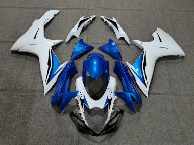Preisgünstige Suzuki GSXR 600 / GSXR 750 Motorrad Verkleidung 2011-2024 - Weiss Blau