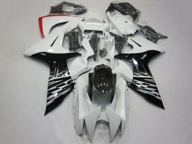 Preisgünstige Suzuki GSXR 600 / GSXR 750 Motorrad Verkleidung 2011-2024 - Weiss Glanzendes Schwarz Rot