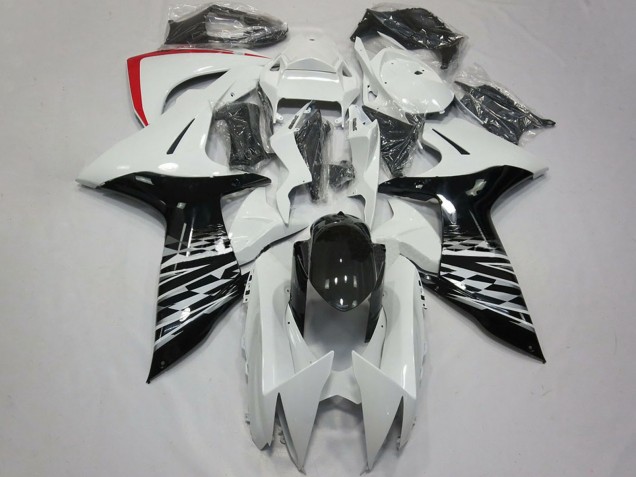 Preisgünstige Suzuki GSXR 600 / GSXR 750 Motorrad Verkleidung 2011-2024 - Weiss Glanzendes Schwarz Rot