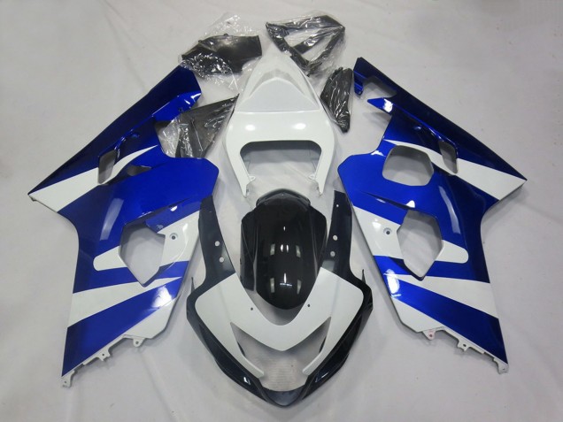 Preisgünstige Suzuki GSXR 600 / GSXR 750 Motorrad Verkleidung 2004-2005 - Weiss Blau Schwarz OEM Stil