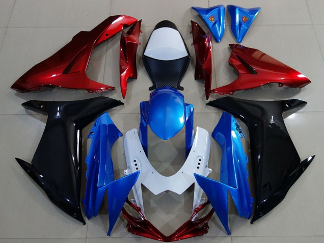 Preisgünstige Suzuki GSXR 600 / GSXR 750 Motorrad Verkleidung 2011-2024 - Weiss Blau Rot Schwarz