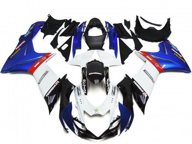 Preisgünstige Suzuki GSXR 600 / GSXR 750 Abs Motorrad Verkleidungen 2011-2024 - Blau Weiss Rot