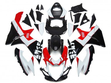 Preisgünstige Suzuki GSXR 600 / GSXR 750 Motorrad Verkleidung 2011-2024 - Weiss Rot Glanzendes Schwarz