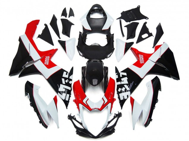 Preisgünstige Suzuki GSXR 600 / GSXR 750 Motorrad Verkleidung 2011-2024 - Weiss Rot Glanzendes Schwarz