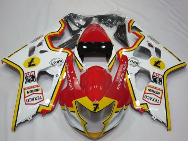 Preisgünstige Suzuki GSXR 600 / GSXR 750 Motorrad Verkleidung 2004-2005 - Weiss Rot Gelb