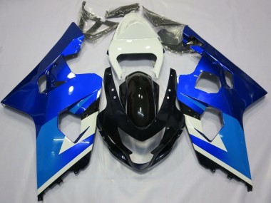 Preisgünstige Suzuki GSXR 600 / GSXR 750 Motorrad Verkleidung 2004-2005 - Weiss Blau Schwarz
