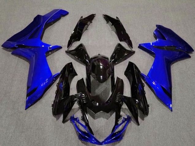 Preisgünstige Suzuki GSXR 600 / GSXR 750 Motorrad Verkleidung 2011-2024 - Blau Glanzendes Schwarz