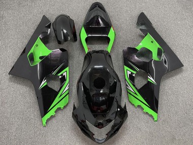 Preisgünstige Suzuki GSXR 600 / GSXR 750 Motorrad Verkleidung 2004-2005 - Glanzendes Schwarz Grun