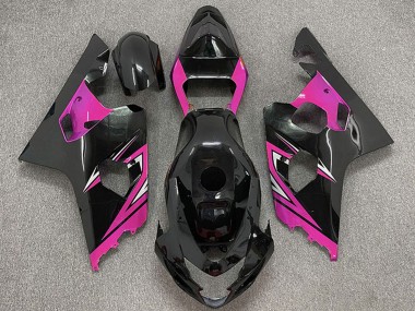 Preisgünstige Suzuki GSXR 600 / GSXR 750 Motorrad Verkleidung 2004-2005 - Glanzendes Schwarz Rosa