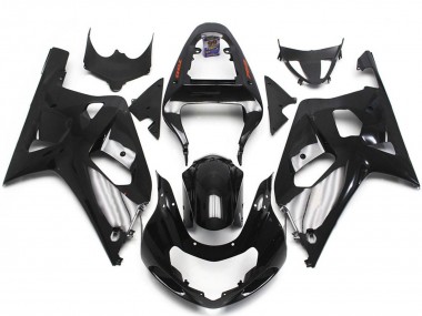 Preisgünstige Suzuki GSXR 600 / GSXR 750 Motorrad Verkleidung 2001-2003 - Glanzendes Schwarz Silber