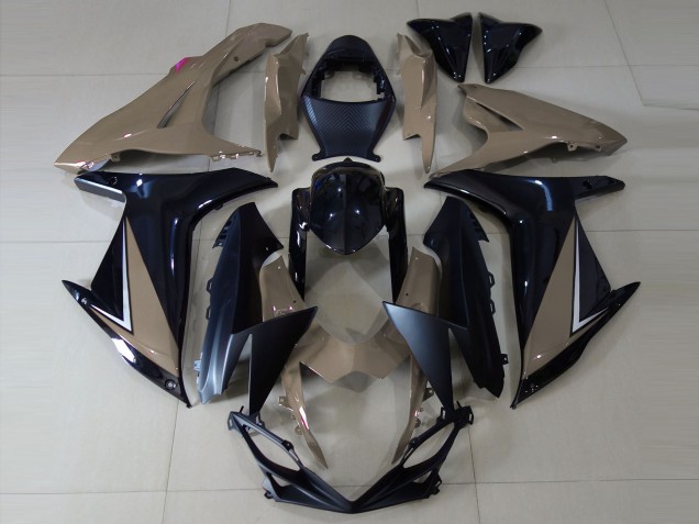 Preisgünstige Suzuki GSXR 600 / GSXR 750 Motorrad Verkleidung 2011-2024 - Grau Glanzendes Schwarz Matt Schwarz
