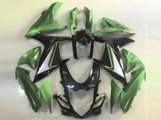 Preisgünstige Suzuki GSXR 600 / GSXR 750 Motorrad Verkleidung 2011-2024 - Grun Glanzendes Schwarz