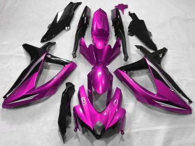Preisgünstige Suzuki GSXR 600 / GSXR 750 Motorrad Verkleidung 2008-2010 - Rosa Glanzendes Schwarz