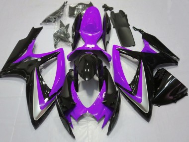 Preisgünstige Suzuki GSXR 600 / GSXR 750 Motorrad Verkleidung 2006-2007 - Lila Glanzendes Schwarz