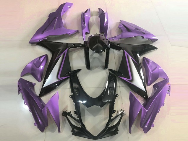 Preisgünstige Suzuki GSXR 600 / GSXR 750 Motorrad Verkleidung 2011-2024 - Lila Glanzendes Schwarz