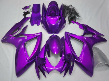 Preisgünstige Suzuki GSXR 600 / GSXR 750 Motorrad Verkleidung 2006-2007 - Schlichtes Glanzendes Lila
