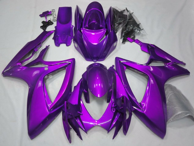 Preisgünstige Suzuki GSXR 600 / GSXR 750 Motorrad Verkleidung 2006-2007 - Schlichtes Glanzendes Lila