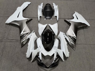 Preisgünstige Suzuki GSXR 600 / GSXR 750 Motorrad Verkleidung 2011-2024 - Weiss Grau Schwarz