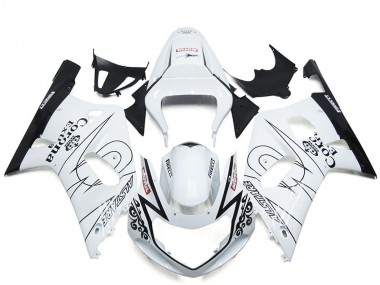 Preisgünstige Suzuki GSXR 600 / GSXR 750 Motorrad Verkleidung 2001-2003 - Weiss Schwarz Corona Alstare