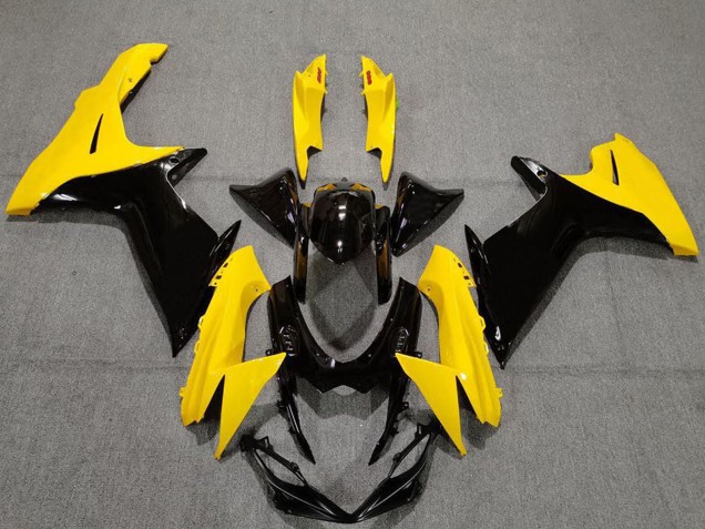 Preisgünstige Suzuki GSXR 600 / GSXR 750 Motorrad Verkleidung 2011-2024 - Gelb Glanzendes Schwarz