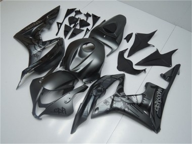 Preisgünstige Honda CBR600RR Motorrad Verkleidung 2007-2008 - Matt Schwarz Graffiti