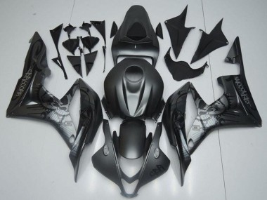 Preisgünstige Honda CBR600RR Motorrad Verkleidung 2007-2008 - Matt Schwarz Graffiti