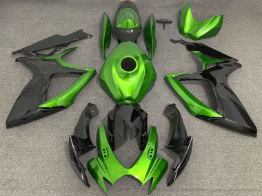 Preisgünstige Suzuki GSXR 600 / GSXR 750 Motorrad Verkleidung 2006-2007 - Grun Schwarz