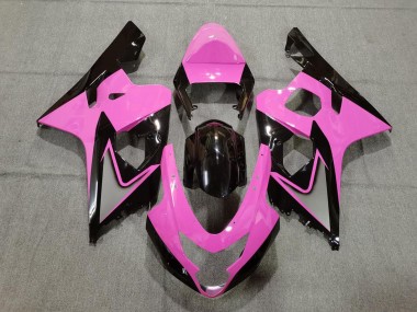 Preisgünstige Suzuki GSXR 600 / GSXR 750 Motorrad Verkleidung 2004-2005 - Rosa Glanzendes Schwarz
