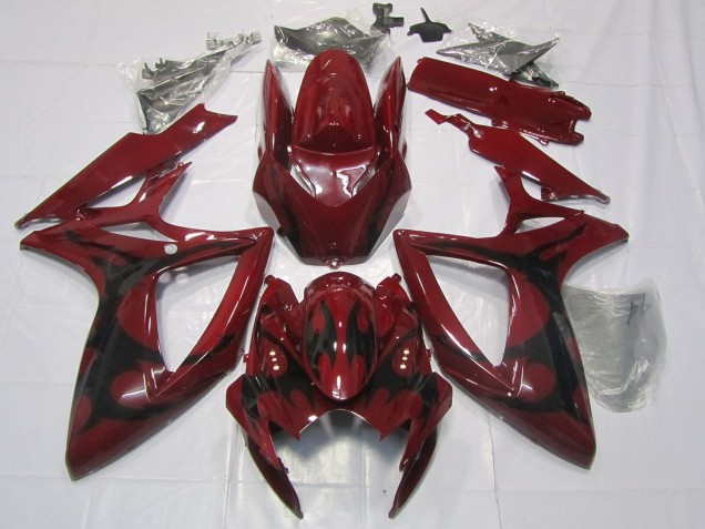 Preisgünstige Suzuki GSXR 600 / GSXR 750 Motorrad Verkleidung 2006-2007 - Kastanienbraun Rot