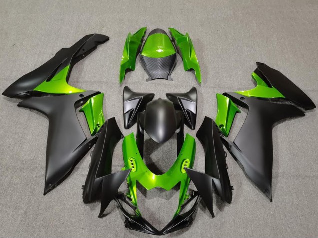Preisgünstige Suzuki GSXR 600 / GSXR 750 Motorrad Verkleidung 2011-2024 - Grun Matt Schwarz
