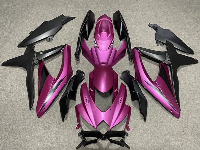Preisgünstige Suzuki GSXR 600 / GSXR 750 Motorrad Verkleidung 2008-2010 - Lila Matt Schwarz