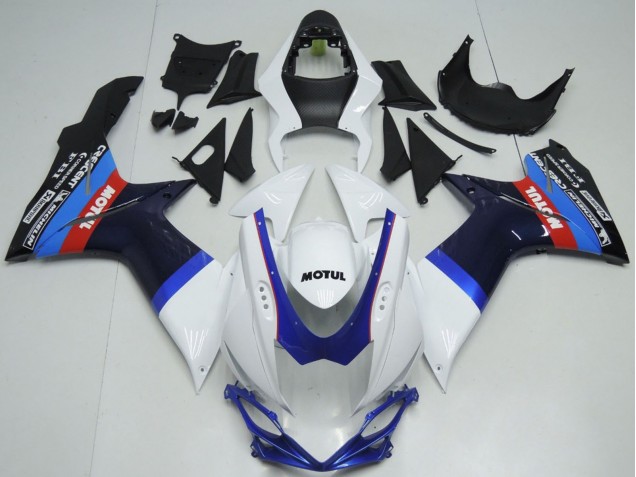 Preisgünstige Suzuki GSXR 600 / GSXR 750 Motorrad Verkleidung 2011-2024 - Weiss Blau Schwarz Rot Motul