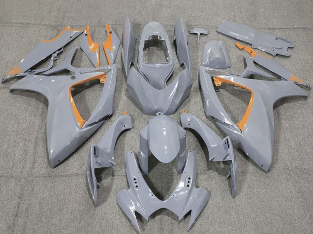 Preisgünstige Suzuki GSXR 600 / GSXR 750 Motorrad Verkleidung 2006-2007 - Nardo Grau und Orangemen