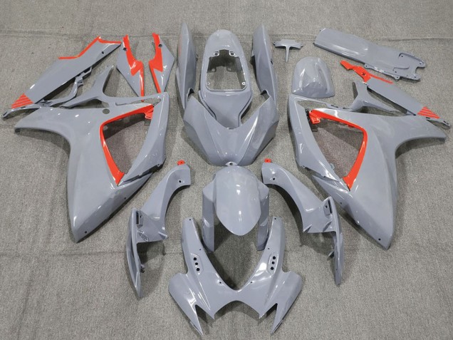 Preisgünstige Suzuki GSXR 600 / GSXR 750 Motorrad Verkleidung 2006-2007 - Nardo Grau und Rotmen