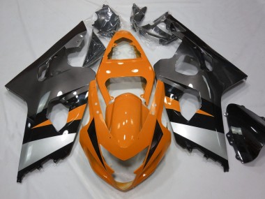 Preisgünstige Suzuki GSXR 600 / GSXR 750 Motorrad Verkleidung 2004-2005 - Orange Silber
