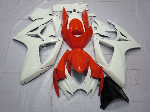 Preisgünstige Suzuki GSXR 600 / GSXR 750 Motorrad Verkleidung 2006-2007 - Weiss Rot