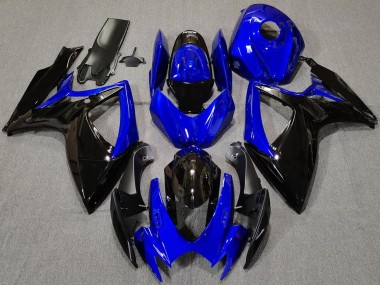 Preisgünstige Suzuki GSXR 600 / GSXR 750 Motorrad Verkleidung 2006-2007 - Blau Glanzendes Schwarz
