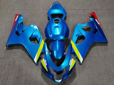 Preisgünstige Suzuki GSXR 600 / GSXR 750 Motorrad Verkleidung 2004-2005 - Blau Gelb Rot