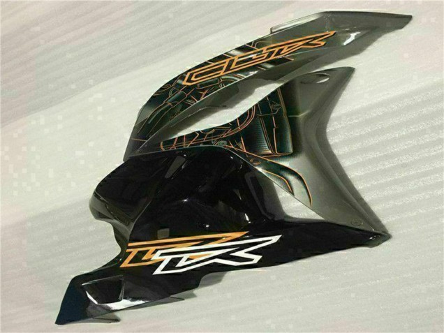 Preisgünstige Honda CBR600RR Motorrad Verkleidung 2009-2012 - Weiss Orange Glanzendes Schwarz